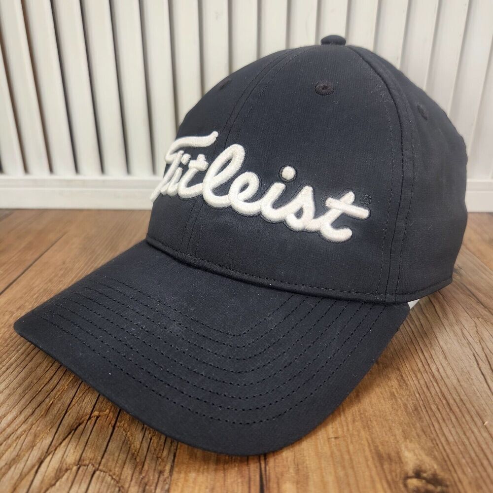 Titleist Wildcat Oil Tools Strapback Golf Hat Cap Black Embroidered Logo Sport